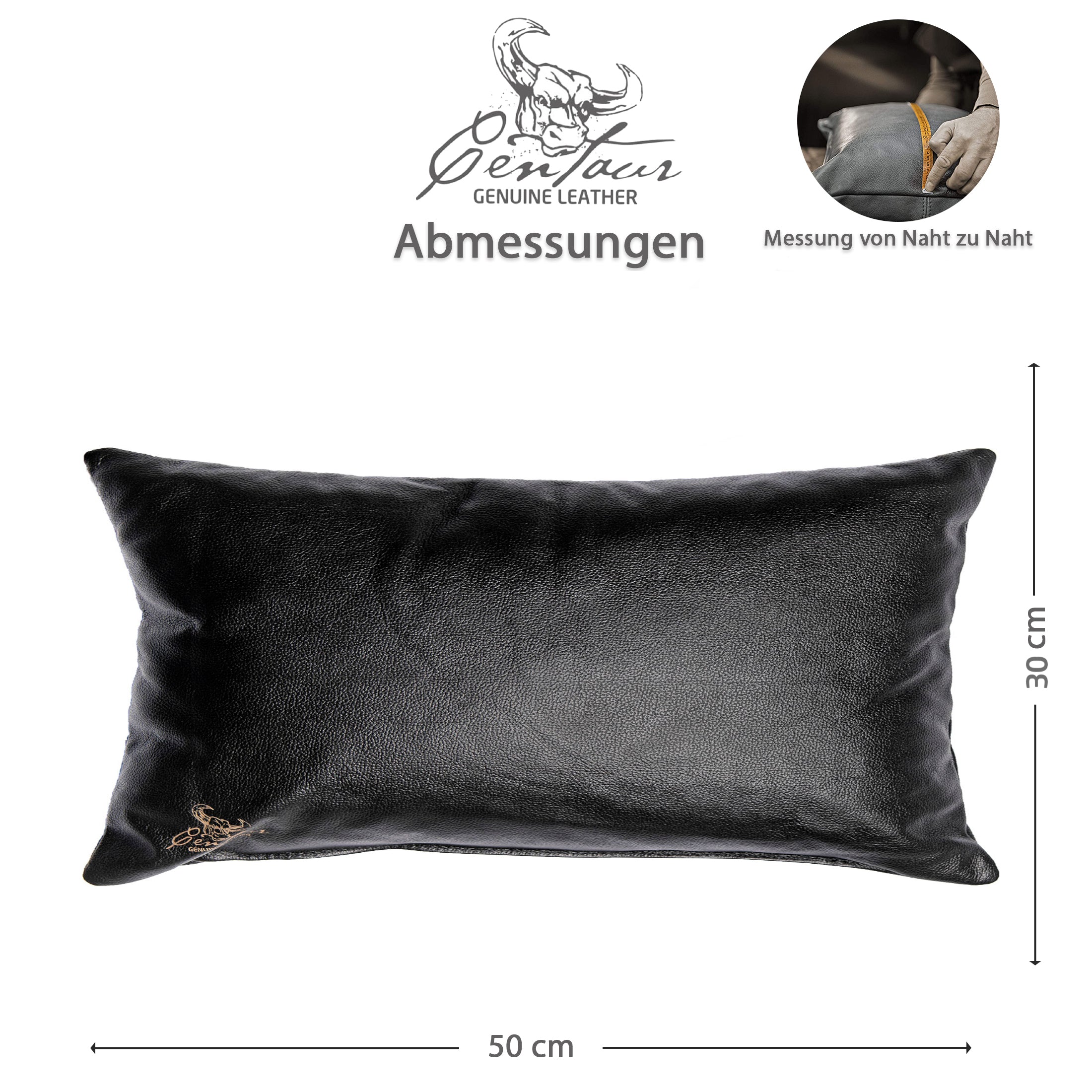 Sofakissen 50x30cm in Schwarz