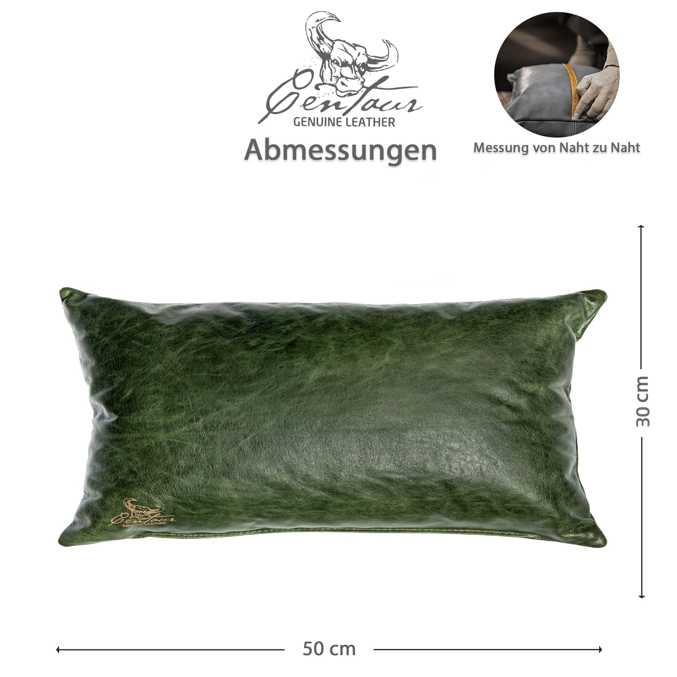 Sofakissen 50x30cm in Smaragdgrün